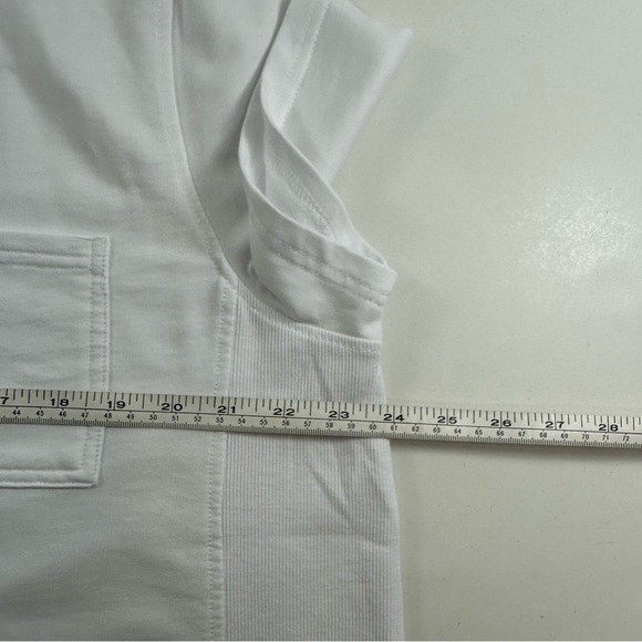 NWT Jane Delancey Vintage Look Button Up Top Womens XL Terry White Short Sleeve - Picture 6 of 8